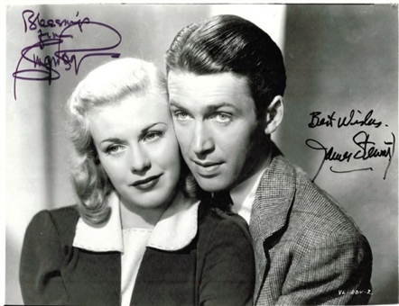 James Stewart and Ginger Rogers signed 8x10 photo